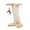 Classy Kitty Corner Scratcher with Cardboard Insert & Feather Toy