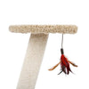 Classy Kitty Corner Scratcher with Cardboard Insert & Feather Toy