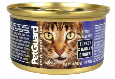 Petguard Turkey Barley Weight Management Dinner Canned Cat Food