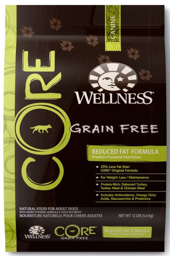 Wellness Core Natural Grain Free Reduced Fat Weight Management Turkey and Chicken Recipe Dry Dog Food
