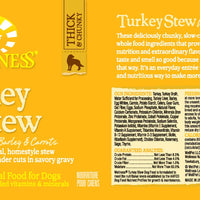 Wellness Natural Turkey Stew with Barley and Carrots Wet Canned Dog Food