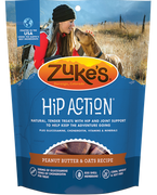 Zukes Hip Action Peanut Butter and Oats Dog Treats with Glucosamine and  Chondroitin