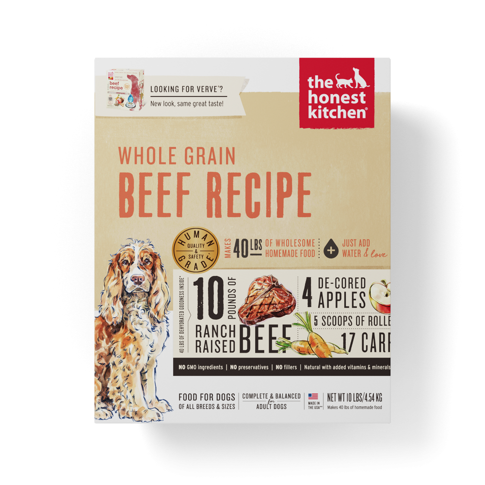 The Honest Kitchen Whole Grain Beef Recipe Dehydrated Dog Food