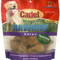 Cadet Rawhide Peanut Butter Chips for Dogs