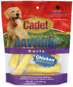 Cadet Rawhide Chicken Flavor Curls for Dogs