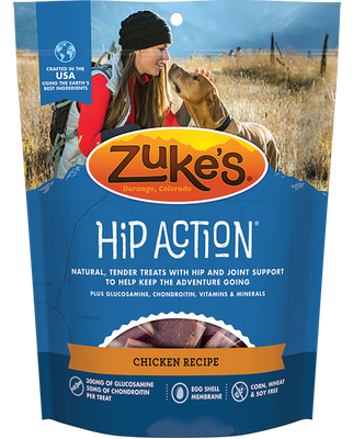 Zukes Hip Action Chicken Dog Treats with Glucosamine and Chondroitin