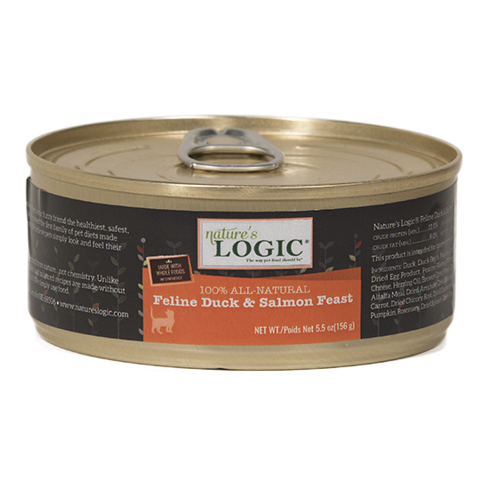 Nature's Logic Feline Grain Free Duck and Salmon Feast Canned Cat Food