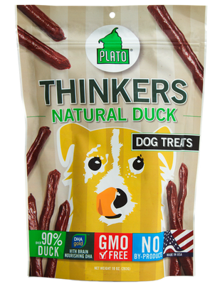 Plato New Thinkers Natural Duck Sticks Dog Treats