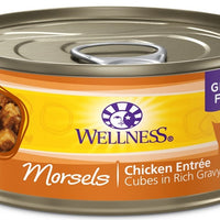 Wellness Grain Free Natural Chicken Morsels Entree Wet Canned Cat Food