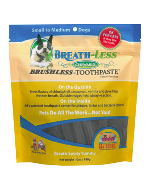 Ark Naturals BREATH-LESS Brushless-Toothpaste Sm/Med Dog Treats