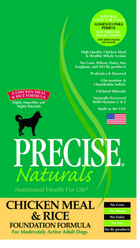Precise Naturals Chicken Meal and Rice Foundation Formula Dry Dog Food