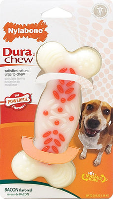 Nylabone DuraChew Action Ridges Bacon Flavor Bone Dog Toy