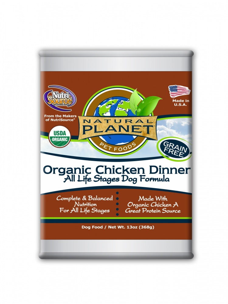 Natural Planet Organic Chicken Dinner Grain Free Canned Dog Food