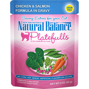 Natural Balance Platefulls Regular Grain Free Chicken and Salmon in Gravy Pouch Wet Cat Food