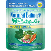 Natural Balance Platefulls Indoor Grain Free Turkey Salmon and Chicken in Gravy Pouch Wet Cat Food