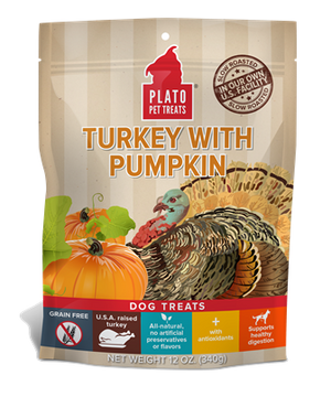 Plato Pet Treats EOS Turkey and Pumpkin Dog Treats