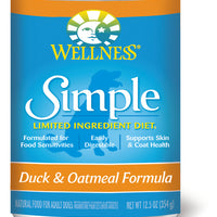 Wellness Simple Natural Limited Ingredient Diet Duck and Oatmeal Recipe Wet Canned Dog Food