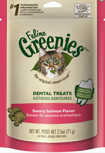 Greenies Feline Dental Salmon Flavor Cat Treats