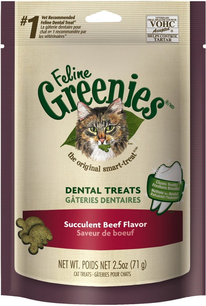 Greenies Feline Dental Beef Flavor Cat Treats