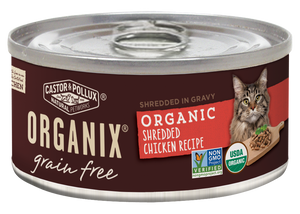 Castor and Pollux Organix Grain Free Organic Shredded Chicken Canned Cat Food