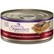 Wellness Signature Selects Grain Free Natural Beef and White Meat Chicken Entree in Sauce Wet Canned Cat Food