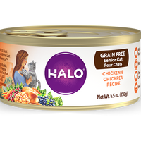 Halo Grain Free 7+ Senior Recipe Chicken and Chickpea Canned Cat Food