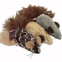 Multipet Yarn Mouse with Feather Tail Cat Toy