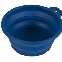 Petmate Silicone Blue Collapsible Travel Bowl