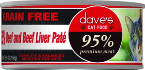 Dave's 95% Beef and Beef Liver Pate Formula Canned Cat Food