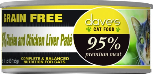 Dave's 95% Chicken and Chicken Liver Pate Formula Canned Cat Food