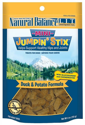 Natural Balance L.I.T. Limited Ingredient Treats Mini Jumpin' Stix Duck and Potato Formula Dog Treats