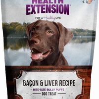 Health Extension Bully Puffs Bacon and Liver Dog Treats