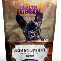 Health Extension Bully Puffs Chicken and Cheddar Dog Treats