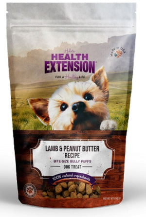 Health Extension Bully Puffs Lamb and Peanut Butter Dog Treats