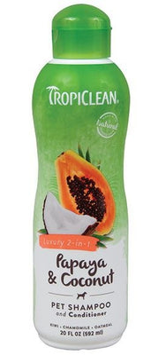 Tropiclean Papaya Plus 2 in 1 Pet Shampoo