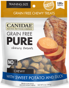 Canidae Grain Free PURE Chewy Training Treats with Sweet Potato and Duck Dog Treats