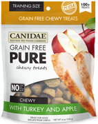 Canidae Grain Free PURE Chewy Training Treats with Turkey and Apple Dog Treats