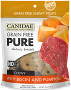 Canidae Grain Free PURE Chewy Treats with Bison and Pumpkin Dog Treats