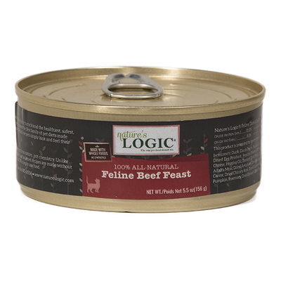 Nature's Logic Grain Free Feline Beef Feast Canned Cat Food