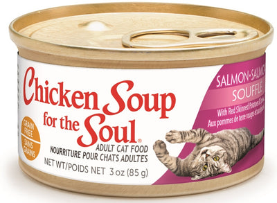 Chicken Soup For The Soul Grain Free Salmon Souffle with Red Skinned Potatoes and Spinach Canned Cat Food