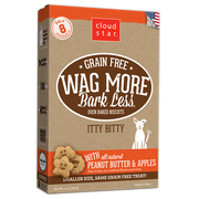 Cloud Star Wag More Bark Less Oven Baked Grain Free Itty Bitty Peanut Butter and Apple Dog Treats