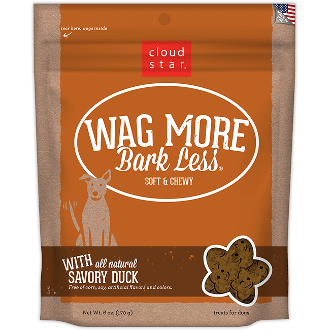 Cloud Star Wag More Bark Less Soft and Chewy Savory Duck Dog Treats