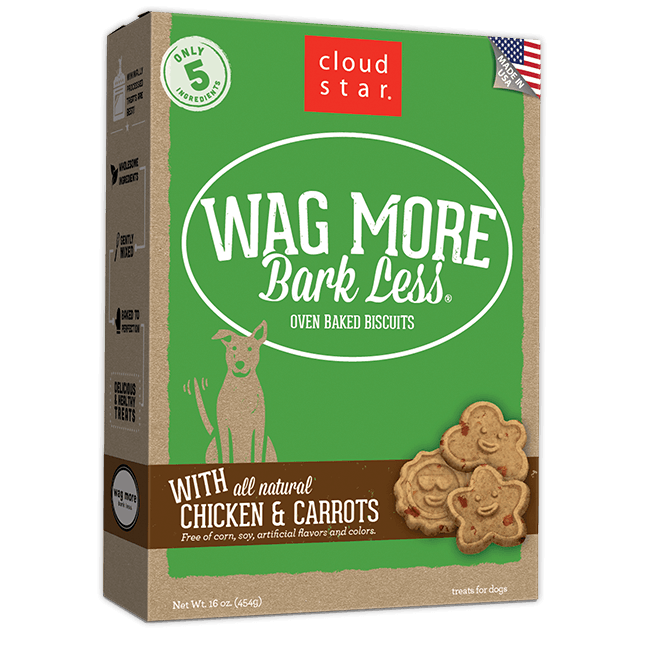 Cloud Star Wag More Bark Less Oven Baked Chicken and Carrots Dog Treats
