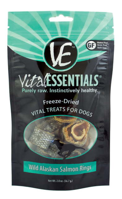 Vital Essentials Freeze Dried Vital Treats Grain Free Wild Alaskan Salmon Rings Dog Treats