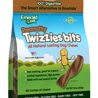 Emerald Pet Grain Free Peanutty Twizzies Bits Dog Treats