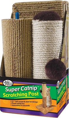 Four Paws Super Catnip Carpet & Sisal Scratching Post