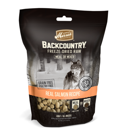 Merrick Backcountry Freeze Dried Grain Free Salmon Meal Mixer for Dogs