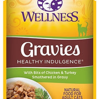 Wellness Healthy Indulgence Natural Grain Free Gravies with Chicken and Turkey in Gravy Cat Food Pouch