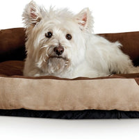 K&H Pet Products Classy Lounger Tan & Chocolate Pet Bed