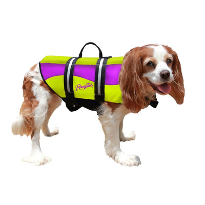 Pawz Pet Products Neoprene Yellow/Purple Dog Life Jacket